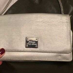 Ralph Lauren Silver Holiday Purse with Chain Straps